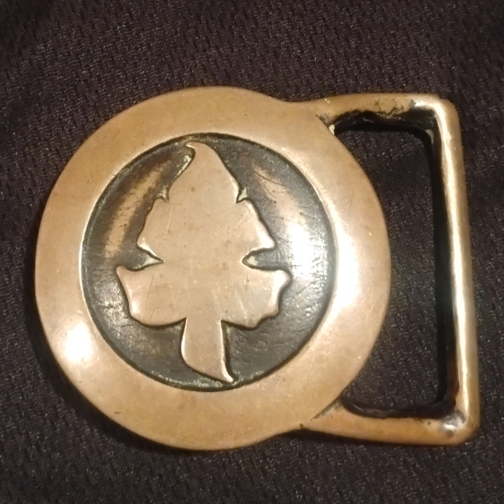 70's Vintage Brass Belt Buckle
